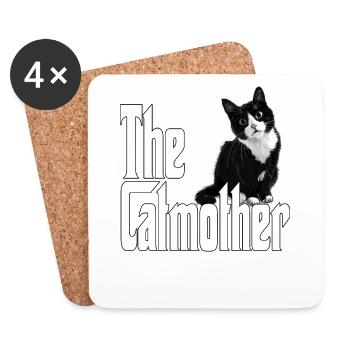 Katze Mutter The Catmother Crazy Cat Mom Mama - Coasters (set of 4) - white - Front