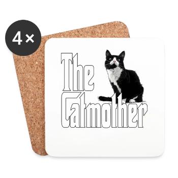 Katze Mutter The Catmother Crazy Cat Mom Mama - Coasters (set of 4) - white - Front