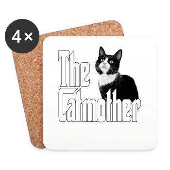 Katze Mutter The Catmother Crazy Cat Mom Mama - Coasters (set of 4) - white - Front