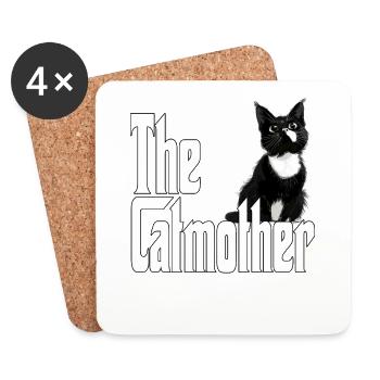 Katze Mutter The Catmother Crazy Cat Mom Mama - Coasters (set of 4) - white - Front