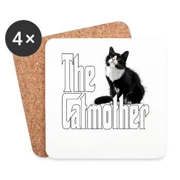 Katze Mutter The Catmother Crazy Cat Mom Mama - Coasters (set of 4) - white - Front