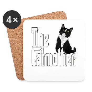Katze Mutter The Catmother Crazy Cat Mom Mama - Coasters (set of 4) - white - Front