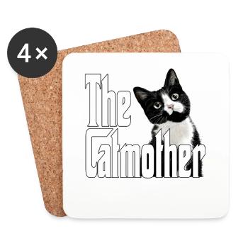 Katze Mutter The Catmother Crazy Cat Mom Mama - Coasters (set of 4) - white - Front