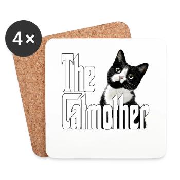 Katze Mutter The Catmother Crazy Cat Mom Mama - Coasters (set of 4) - white - Front