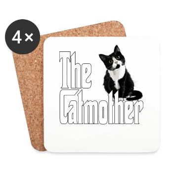 Katze Mutter The Catmother Crazy Cat Mom Mama - Coasters (set of 4) - white - Front