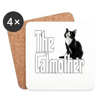 Katze Mutter The Catmother Crazy Cat Mom Mama - Coasters (set of 4) - white - Front