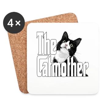 Katze Mutter The Catmother Crazy Cat Mom Mama - Coasters (set of 4) - white - Front