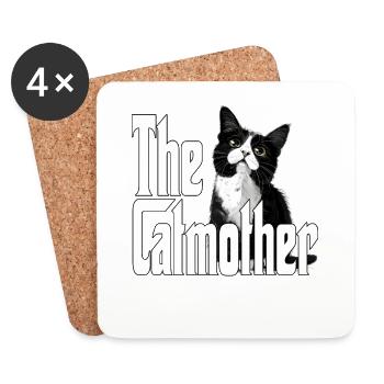 Katze Mutter The Catmother Crazy Cat Mom Mama - Coasters (set of 4) - white - Front