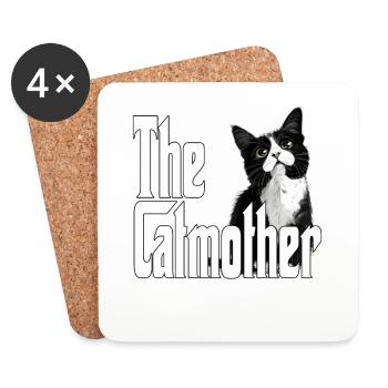 Katze Mutter The Catmother Crazy Cat Mom Mama - Coasters (set of 4) - white - Front