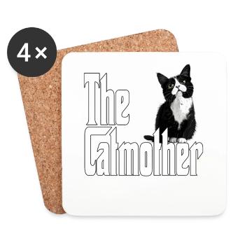 Katze Mutter The Catmother Crazy Cat Mom Mama - Coasters (set of 4) - white - Front