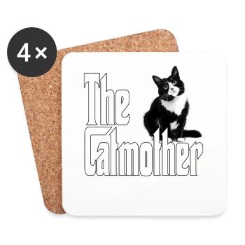 Katze Mutter The Catmother Crazy Cat Mom Mama - Coasters (set of 4) - white - Front