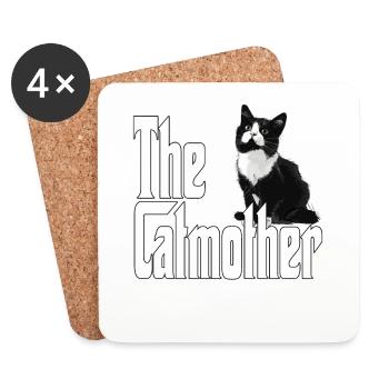Katze Mutter The Catmother Crazy Cat Mom Mama - Coasters (set of 4) - white - Front