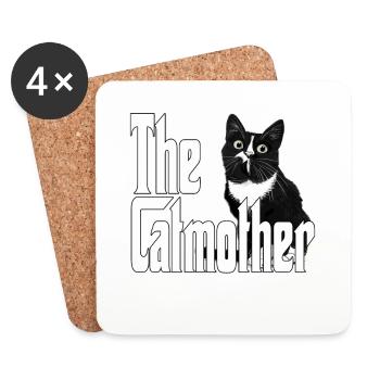 Katze Mutter The Catmother Crazy Cat Mom Mama - Coasters (set of 4) - white - Front