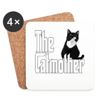 Katze Mutter The Catmother Crazy Cat Mom Mama - Coasters (set of 4) - white - Front