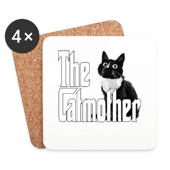 Katze Mutter The Catmother Crazy Cat Mom Mama - Untersetzer (4er-Set) - Weiß - Vorne