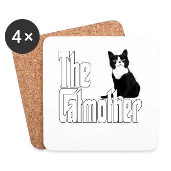 Katze Mutter The Catmother Crazy Cat Mom Mama - Coasters (set of 4) - white - Front