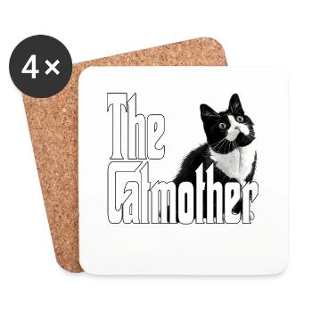 Katze Mutter The Catmother Crazy Cat Mom Mama - Coasters (set of 4) - white - Front