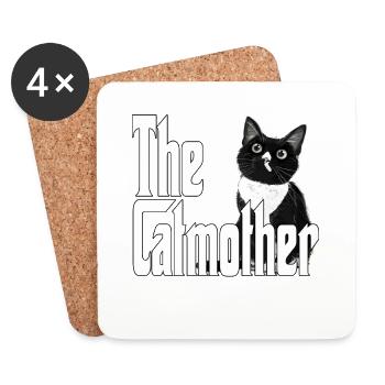 Katze Mutter The Catmother Crazy Cat Mom Mama - Coasters (set of 4) - white - Front