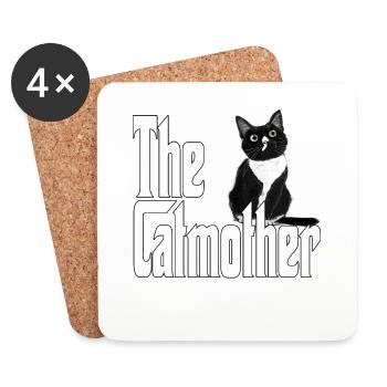 Katze Mutter The Catmother Crazy Cat Mom Mama - Coasters (set of 4) - white - Front