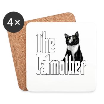 Katze Mutter The Catmother Crazy Cat Mom Mama - Coasters (set of 4) - white - Front