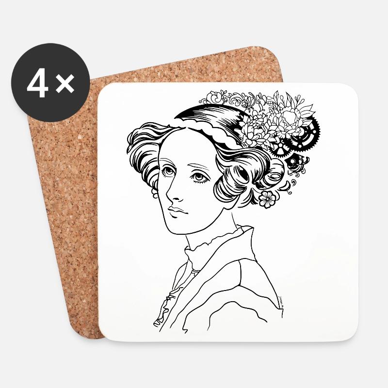 Ada's Elegance - Coasters (set of 4) - white