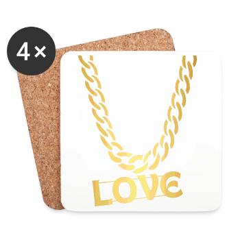LOVE - Coasters (set of 4) - white - Front