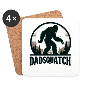 Bigfoot DADSQUATCH Dad Papa Vater Geschenk - Untersetzer (4er-Set) - Weiß - Vorne
