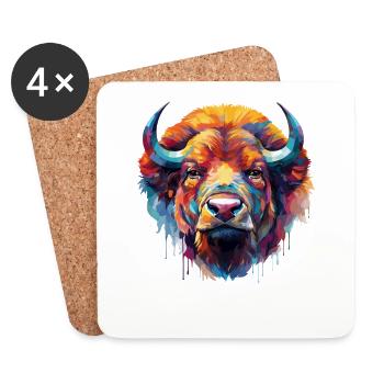 Bison - Untersetzer (4er-Set) - Weiß - Vorne