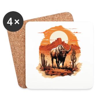 Bison - Untersetzer (4er-Set) - Weiß - Vorne