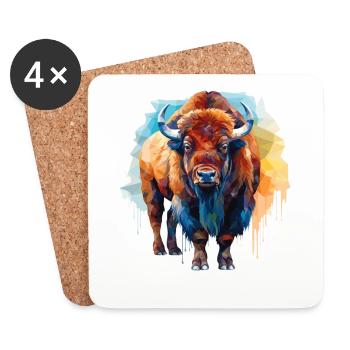 Bison - Untersetzer (4er-Set) - Weiß - Vorne