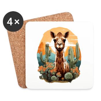 Camel Desert - Coasters (set of 4) - white - Front