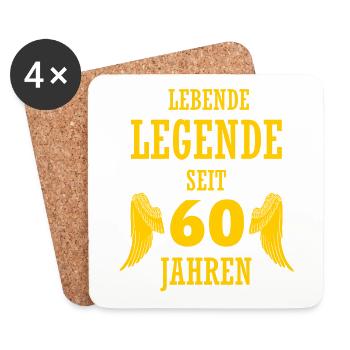 Living Legend 60 Years 60th Birthday Funny - Coasters (set of 4) - white - Front