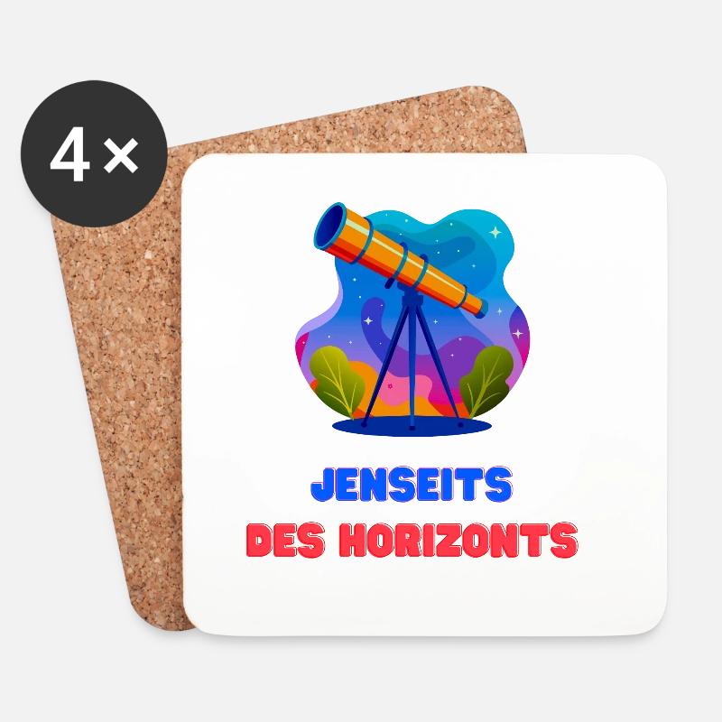 Jenseits des Horizonts - Untersetzer (4er-Set) - Weiß