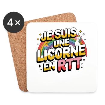 I'm A Unicorn In RTT Humor Work Vacation - Coasters (set of 4) - white - Front