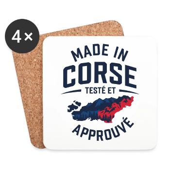 Made In Corse Testé Et Approuvé - Dessous de verre (lot de 4) - blanc - Devant