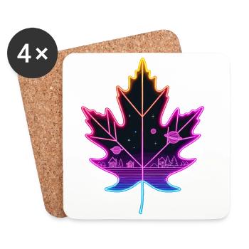 Maple leaf - Coasters (set of 4) - white - Front