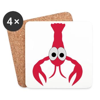 Lobster - Coasters (set of 4) - white - Front