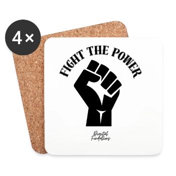 fight the power - Dessous de verre (lot de 4) - blanc - Devant