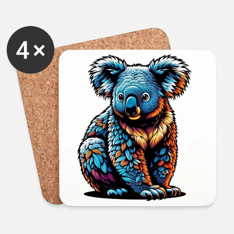 Koala - Untersetzer (4er-Set) - Weiß