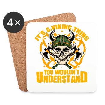C’est un truc viking que vous ne comprendriez pas - Dessous de verre (lot de 4) - blanc - Devant
