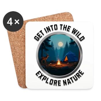 Explore Nature - Coasters (set of 4) - white - Front
