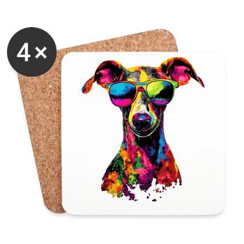 Greyhound Dog Lover Hunting Dog Love Greyhound - Coasters (set of 4) - white - Front