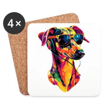 Greyhound Dog Lover Hunting Dog Love Greyhound - Coasters (set of 4) - white - Front