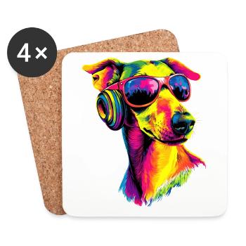 Greyhound Dog Lover Hunting Dog Love Greyhound - Coasters (set of 4) - white - Front