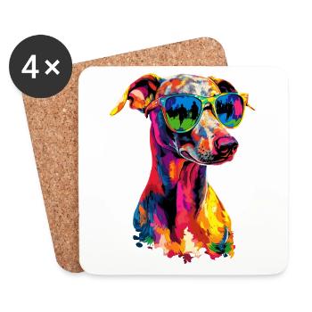 Greyhound Dog Lover Hunting Dog Love Greyhound - Coasters (set of 4) - white - Front