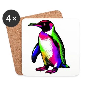 Pingouin - Dessous de verre (lot de 4) - blanc - Devant