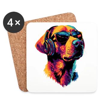 Labrador Retriever Hund Liebe Junge Süße Labradore - Untersetzer (4er-Set) - Weiß - Vorne