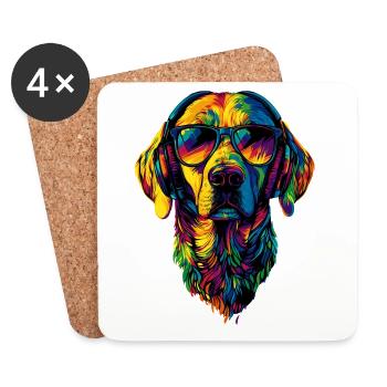 Labrador Retriever Hund Liebe Junge Süße Labradore - Untersetzer (4er-Set) - Weiß - Vorne