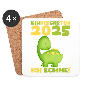 kiKindergarten 2025 Kids Gift Kita 2025 Decoration - Coasters (set of 4) - white - Front