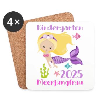 kiKindergarten 2025 Girls Gift Kita 2025 Dek - Coasters (set of 4) - white - Front